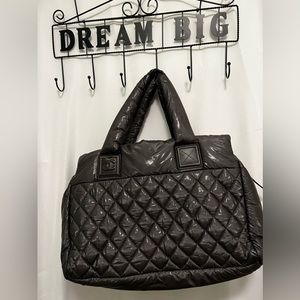 CHANEL Coco Cocoon Bowling Bag in Quilted Nylon - Black with Dust Bag